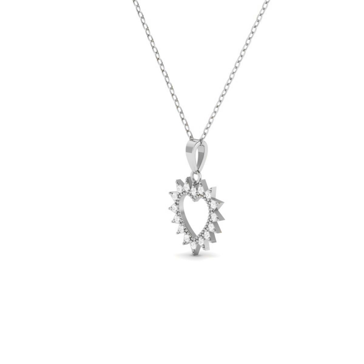 Sunburst Heart Pendant...