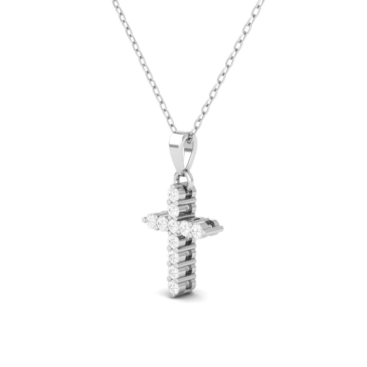 Moissanite Cross Penda...