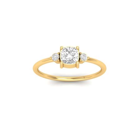 Cushion Cut Three Stone Moissanite Engagement Ladies Women's 925 Sterling Wedding Ladies Promise Ring