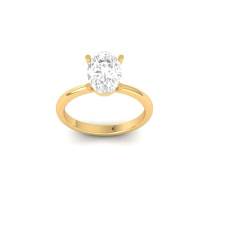 Solitaire Engagement 925 Sterling Silver Ring Oval Cut Moissanite Wedding